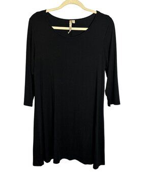 Comfy USA‎ Dress Women's Medium Tunic Travel Wear Casual Black